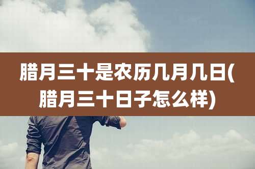 腊月三十是农历几月几日(腊月三十日子怎么样)