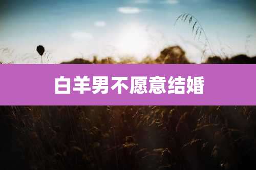 白羊男不愿意结婚