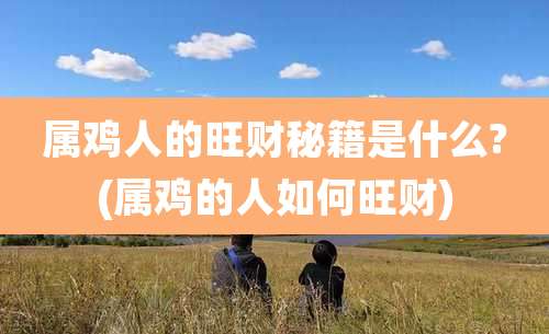 属鸡人的旺财秘籍是什么?(属鸡的人如何旺财)