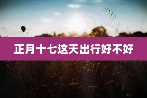正月十七这天出行好不好