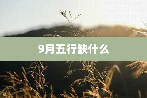 9月五行缺什么
