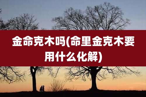 金命克木吗(命里金克木要用什么化解)