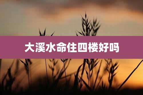 大溪水命住四楼好吗