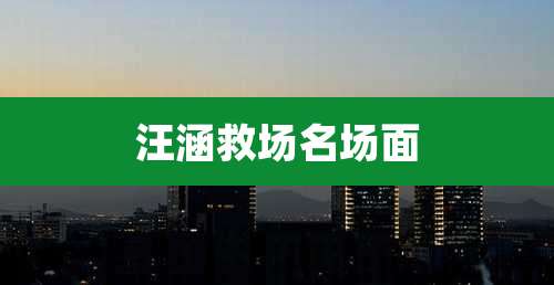 汪涵救场名场面