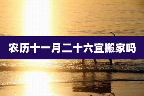 农历十一月二十六宜搬家吗