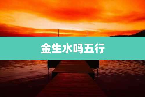 金生水吗五行