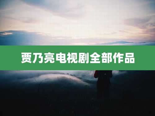 贾乃亮电视剧全部作品