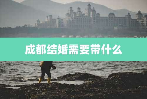 成都结婚需要带什么