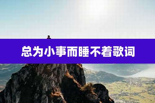总为小事而睡不着歌词