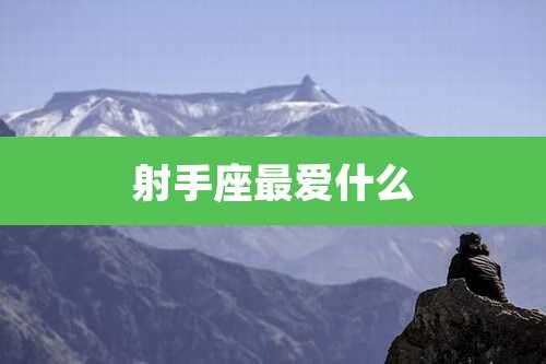 射手座最爱什么