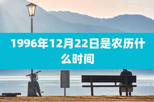 1996年12月22日是农历什么时间