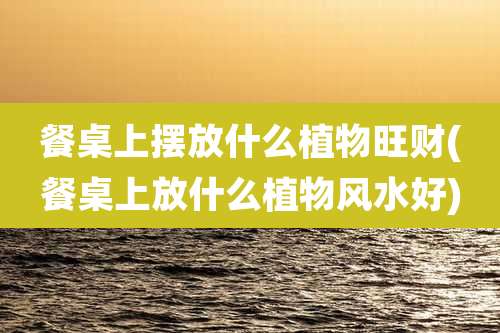 餐桌上摆放什么植物旺财(餐桌上放什么植物风水好)