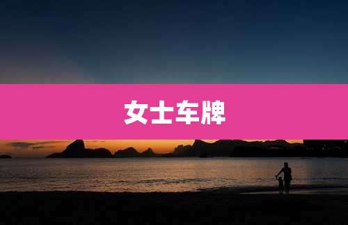 女士车牌