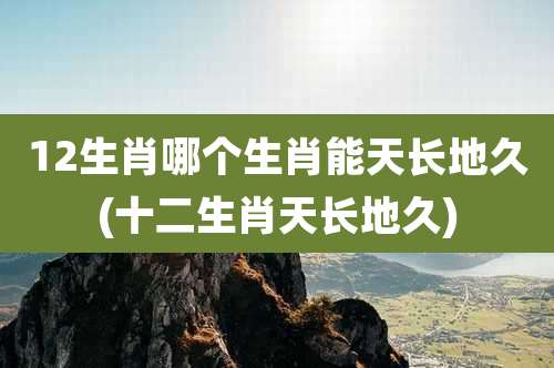 12生肖哪个生肖能天长地久(十二生肖天长地久)