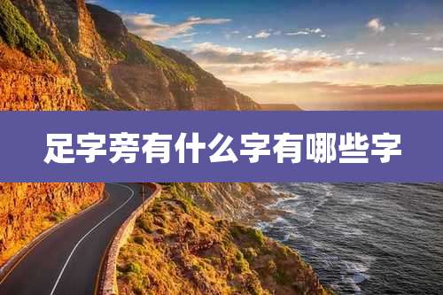 足字旁有什么字有哪些字