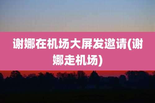 谢娜在机场大屏发邀请(谢娜走机场)