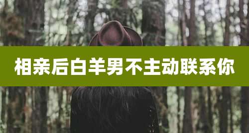相亲后白羊男不主动联系你
