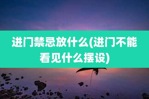 进门禁忌放什么(进门不能看见什么摆设)