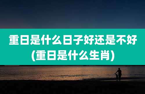 重日是什么日子好还是不好(重日是什么生肖)