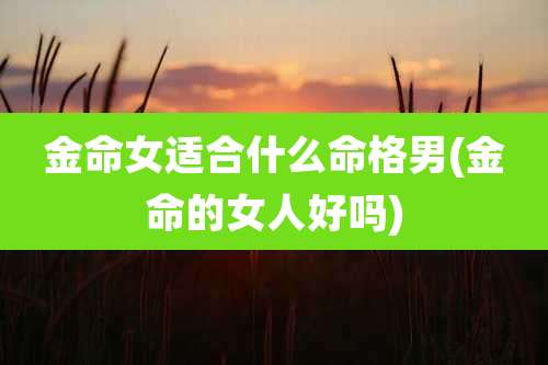 金命女适合什么命格男(金命的女人好吗)