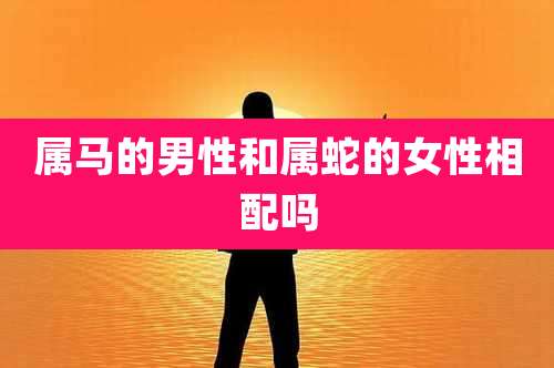 属马的男性和属蛇的女性相配吗
