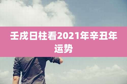 壬戌日柱看2021年辛丑年运势