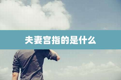 夫妻宫指的是什么