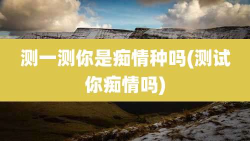 测一测你是痴情种吗(测试你痴情吗)
