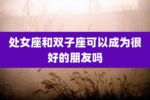 处女座和双子座可以成为很好的朋友吗
