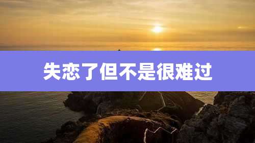 失恋了但不是很难过