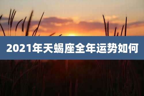 2021年天蝎座全年运势如何