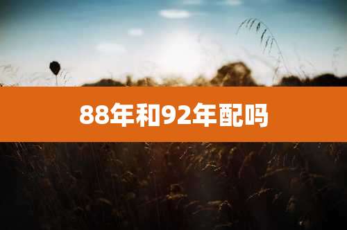 88年和92年配吗