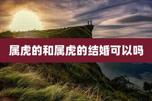 属虎的和属虎的结婚可以吗