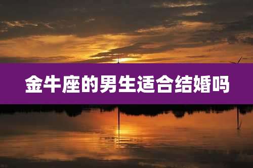 金牛座的男生适合结婚吗