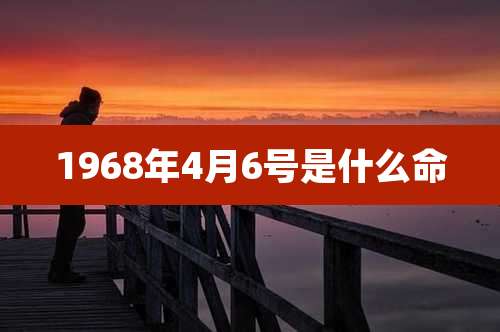 1968年4月6号是什么命
