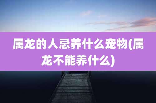 属龙的人忌养什么宠物(属龙不能养什么)