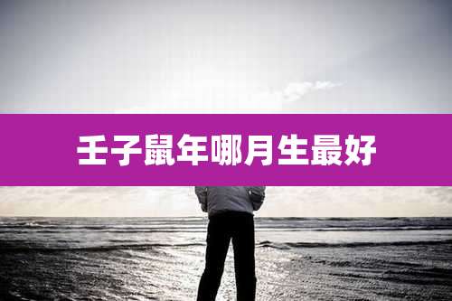 壬子鼠年哪月生最好