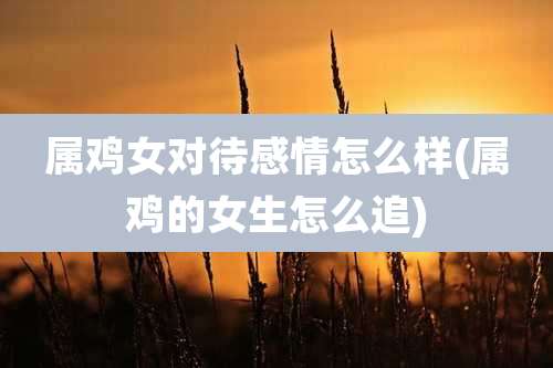 属鸡女对待感情怎么样(属鸡的女生怎么追)