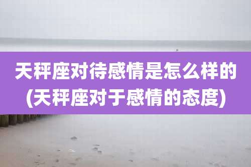 天秤座对待感情是怎么样的(天秤座对于感情的态度)