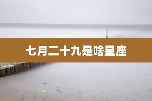 七月二十九是啥星座