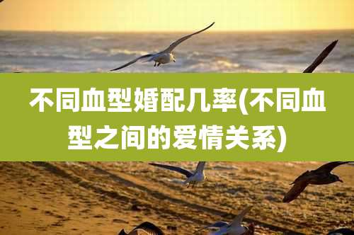 不同血型婚配几率(不同血型之间的爱情关系)