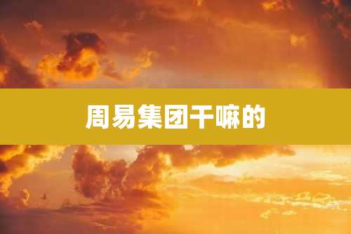 周易集团干嘛的