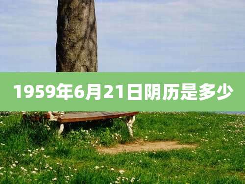 1959年6月21日阴历是多少