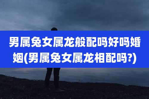 男属兔女属龙般配吗好吗婚姻(男属兔女属龙相配吗?)