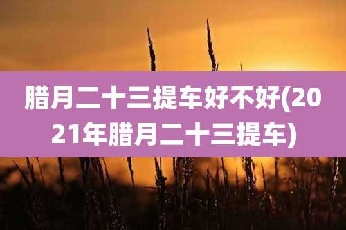腊月二十三提车好不好(2021年腊月二十三提车)