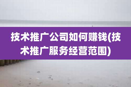 技术推广公司如何赚钱(技术推广服务经营范围)