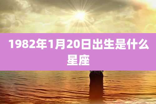1982年1月20日出生是什么星座
