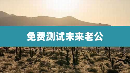 免费测试未来老公