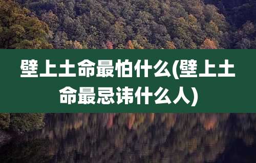 壁上土命最怕什么(壁上土命最忌讳什么人)