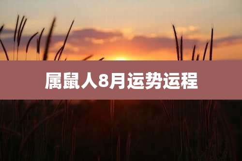 属鼠人8月运势运程